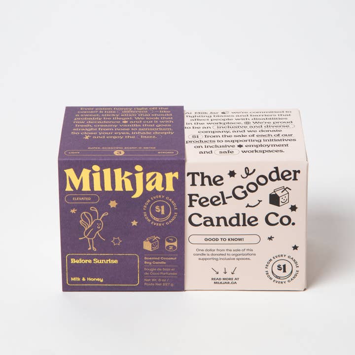 Milk Jar Coconut Soy 8oz Candle Before Sunrise - Milk & Honey