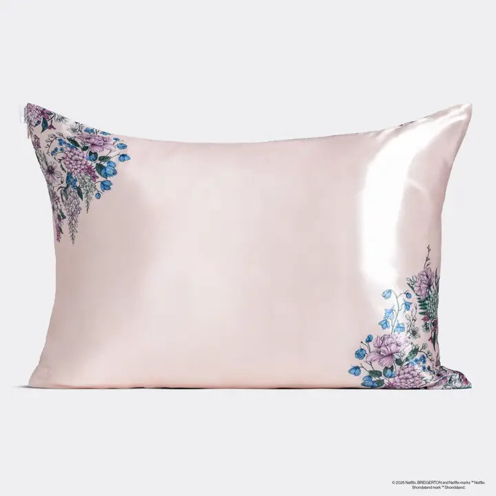Kitsch x Bridgerton Satin Pillowcase in Wisteria