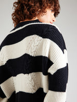 Guess Serena Sweater - Cream and Black Stripes