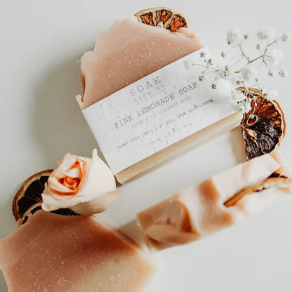 SOAK Bath Co Pink Lemonade Soap Bar