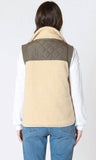 Dex Mixed Fabric Vest - Olive