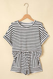 Dear Lover Short & Tee Set - Black Stripe