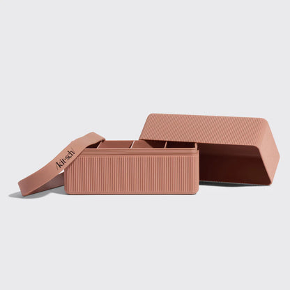 Kitsch Lotion Terracotta 4-compartment travel Case