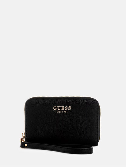 Guess Amorette Med Zip Around Wallet - Black
