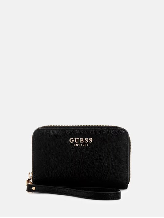 Guess Amorette Med Zip Around Wallet - Black