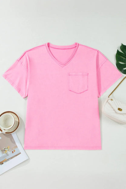 Dear Lover Round Neck Plus Size Tee - Sachet Pink