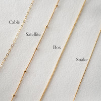 Hunter & Trove Clementine Necklace - Sterling Silver 18" Satellite