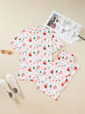Suhkasana Christmas Spirit Holiday Print Lounge Set