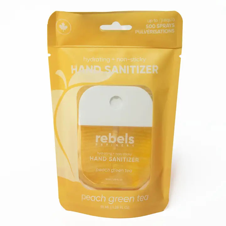 Rebels Refinery Peach Green Tea Pocket Hand Sanitizer