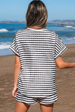 Dear Lover Short & Tee Set - Black Stripe