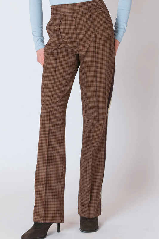 Dex Pants Menswear Straight Leg Pant - Brown Checkard