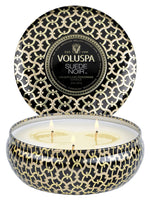 Voluspa Candle 3 Wick Tin Suede Noir 3 Wick Tin Candle