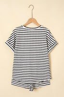 Dear Lover Short & Tee Set - Black Stripe