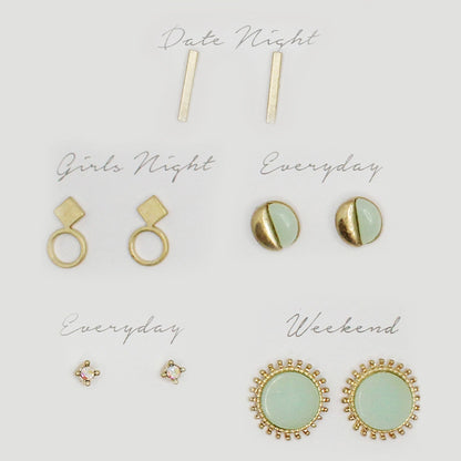 Fashion City 5 Pairs Multipack Stud Earring