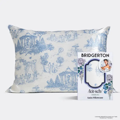 Kitsch x Bridgerton Satin Pillowcase in Garden Toile