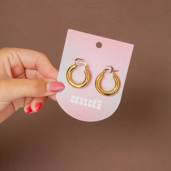 Shop ANDi Hypoallergenic Big Barrel Hoops - Gold
