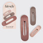Kitsch Flat Lay Claw Clip 3pc Flat - Ultra Glossy Terracotta