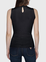 Guess Eve Rib Top - Jet Black