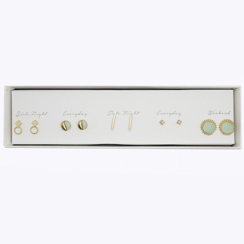Fashion City 5 Pairs Multipack Stud Earring
