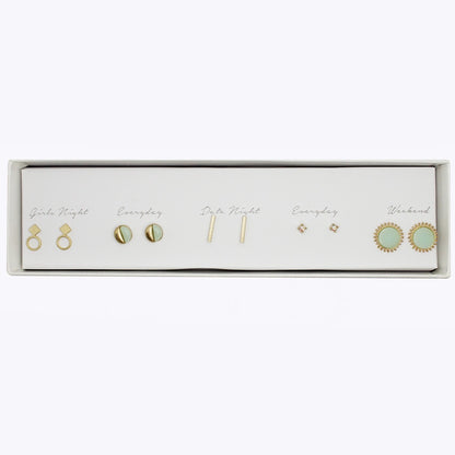 Fashion City 5 Pairs Multipack Stud Earring
