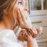Shop ANDi Waffle Knit Jumbo Scrunchie - Blush