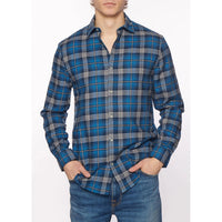 Guess Collins Check Shirt - Blue Faded Check