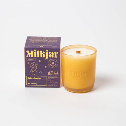 Milk Jar Coconut Soy 8oz Candle Before Sunrise - Milk & Honey
