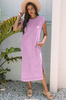 Dear Lover T Shirt Dress - Purple