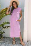 Dear Lover T Shirt Dress - Purple