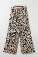 Dear Lover Flowy Wide Leg Pants - Leopard