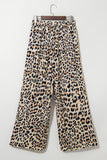 Dear Lover Flowy Wide Leg Pants - Leopard