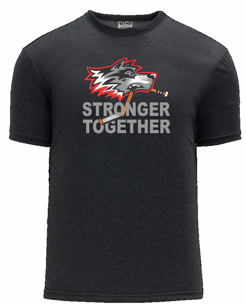 Huskies Stronger Together Tee - Charcoal Heather