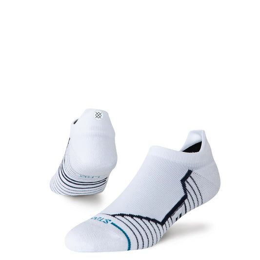 Stance Socks Golf Lined Up Mid Quarter - White