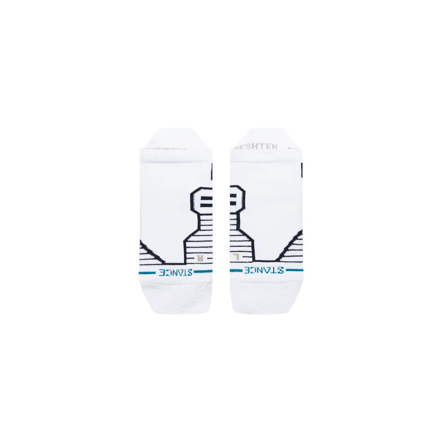 Stance Socks Golf Lined Up Mid Quarter - White