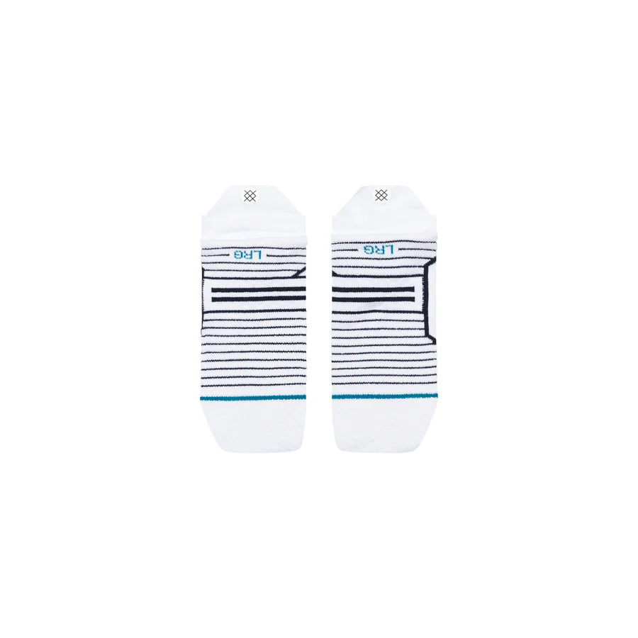 Stance Socks Golf Lined Up Mid Quarter - White