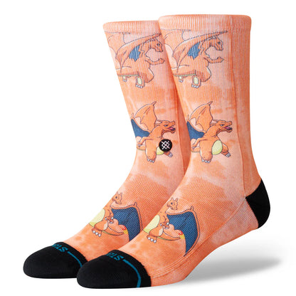 Stance Pokémon Charizard Crew Socks - Orange