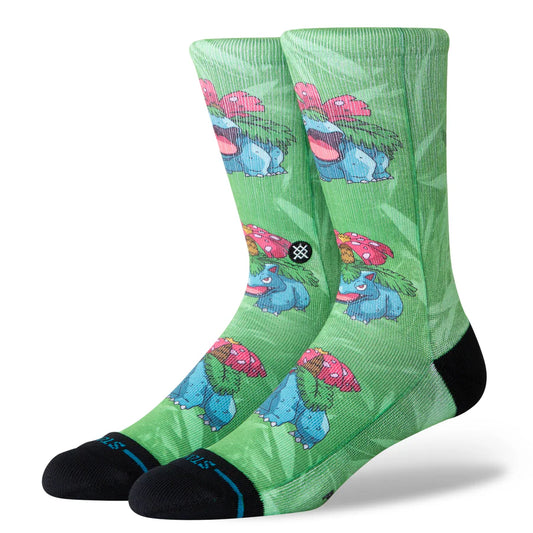 Stance Pokémon Venusaur Crew Socks - Green