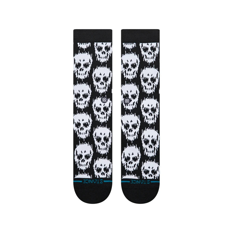 Stance Socks Static Skull Crew - Black