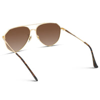 Wear Me Pro Ramsey Sunglasses - Gold Frame/Brown Lens