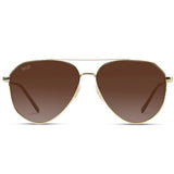 Wear Me Pro Ramsey Sunglasses - Gold Frame/Brown Lens