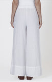 Dex Wide Cuff Palazzo Pants - White