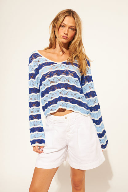 John + Jenn Bay Wild Sweater - Waves