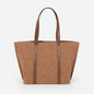 Bizou Suede Effect Handbag - Light Brown
