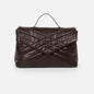 Bizou Quilted Crossbody Handbag - Dark Brown