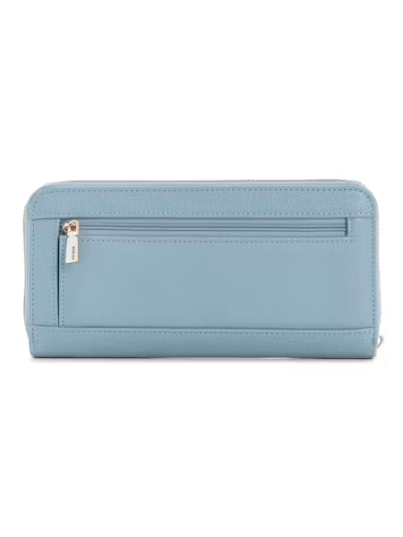 Guess Amorette SLG Large Zip Around - Light Blue