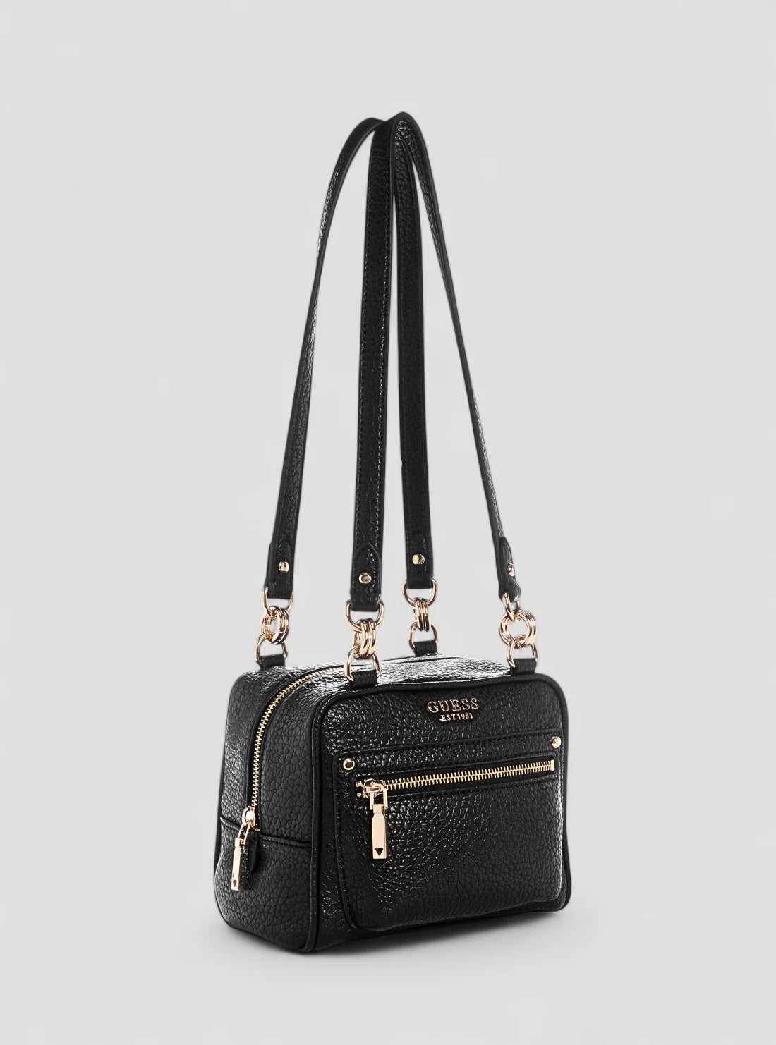 Guess Marsha Box Shoulder Bag - Black