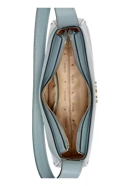 Guess Cerelia Top Zip Shoulder Bag - Light Blue
