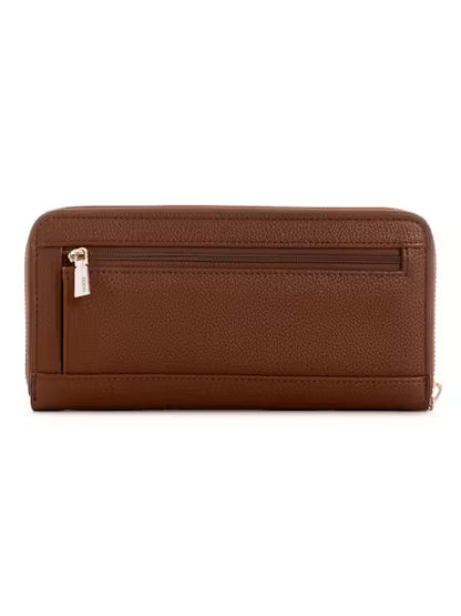 Guess Lucci SLG Large Zip Around Wallet - Cognac