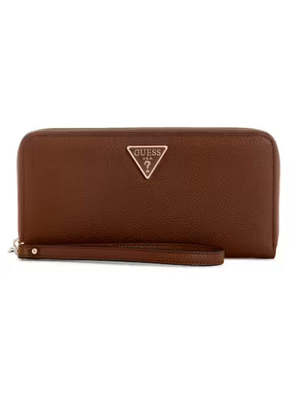 Guess Lucci SLG Large Zip Around Wallet - Cognac