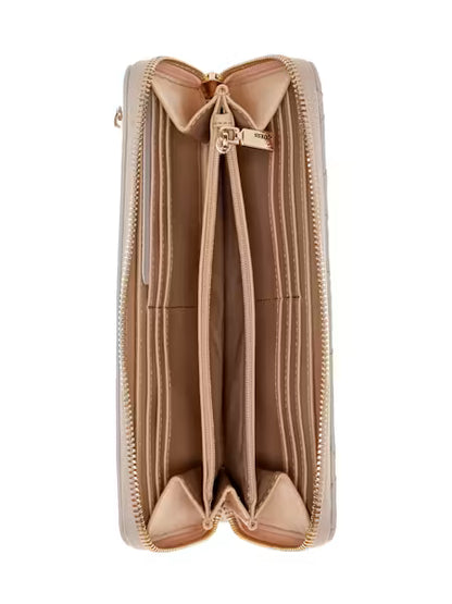 Guess Lucci SLG Large Zip Around Wallet - Cognac